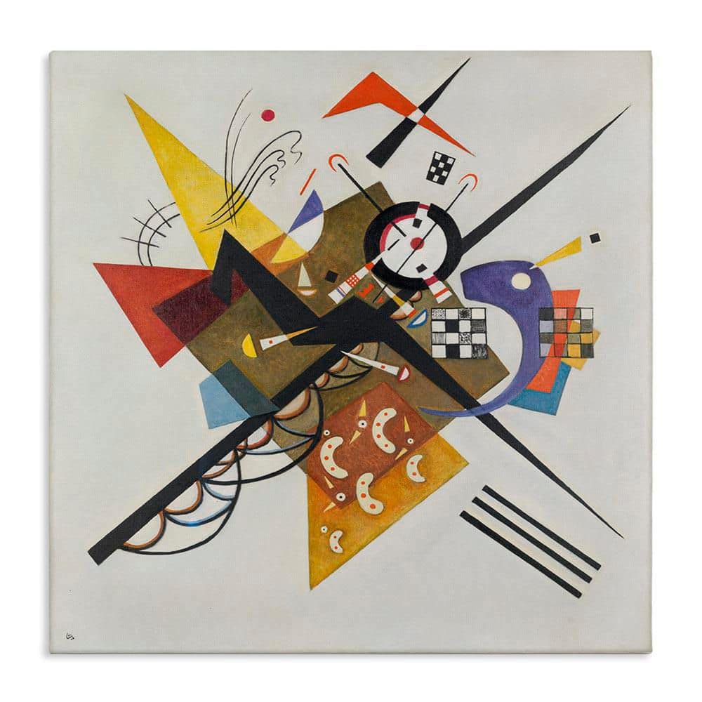 Kandinsky Painting on White by one1000paintings Unframed Abstract Graphic Art Print 24 in. x 24 in. price history on PriceWatchPro
