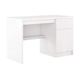 Kingston 47 in. Rectangle Classic Engineered Wood White Writing Desk