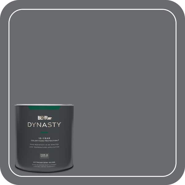 BEHR DYNASTY 1 qt. Home Decorators Collection #HDC-CL-04G Liberty Bell Gray Semi-Gloss Exterior Stain-Blocking Paint & Primer