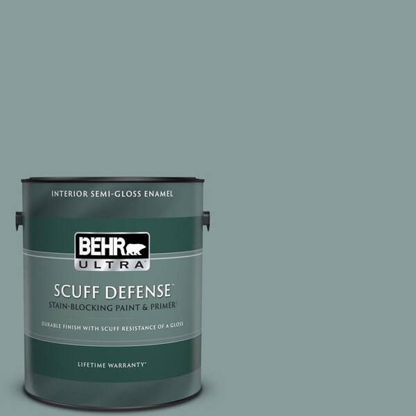BEHR ULTRA 1 gal. #PPU12-04 Agave Extra Durable Semi-Gloss Enamel Interior Paint & Primer