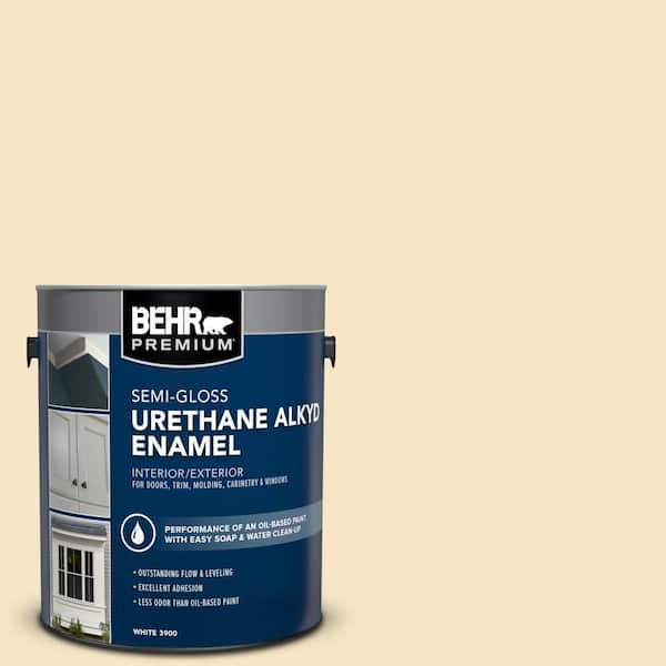 1 gal. #330C-2 Lightweight Beige Urethane Alkyd Semi-Gloss Enamel Interior/Exterior Paint