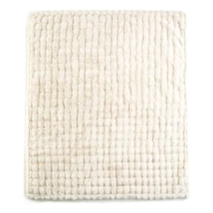 Generic Natural Cascade Ultra Fine Faux Fur  Throw Blanket