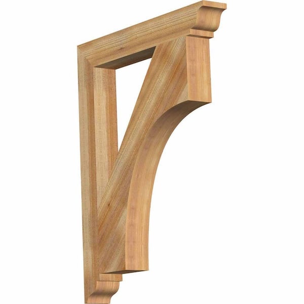 Ekena Millwork 4 in. x 38 in. x 30 in. Western Red Cedar Westlake Traditional Rough Sawn Bracket