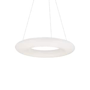 Cumulus 30 in. 1 Light 78-Watt White Integrated LED Pendant Light