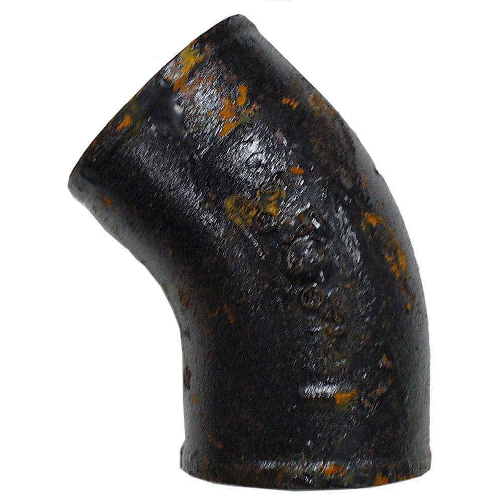 PA Rust Patina ZURN 45 Elbow Pipe Fitting Salvage Art Cast Iron 4” FNPT Erie 