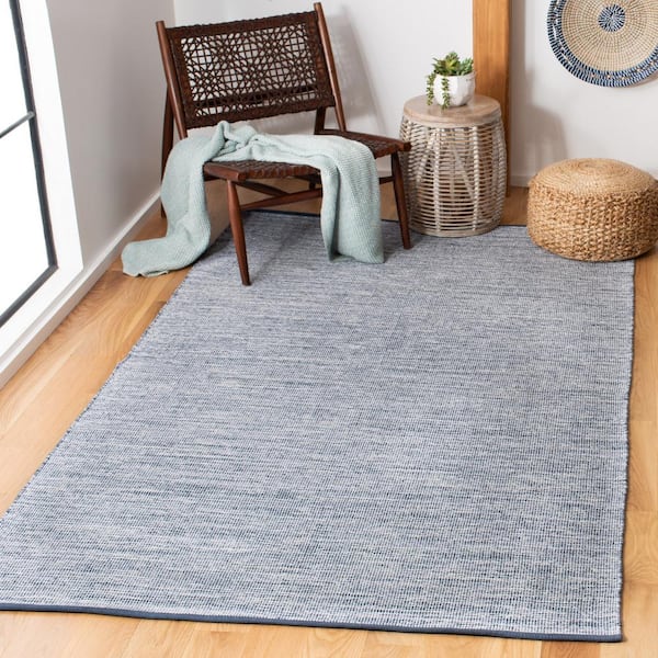 Montauk Navy/Blue 5 ft. x 8 ft. Solid Color Area Rug