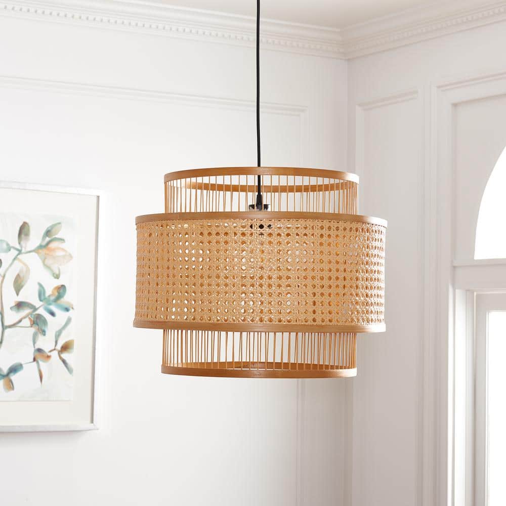 Triela Artisanal Woven Rattan 20" LED Pendant Light