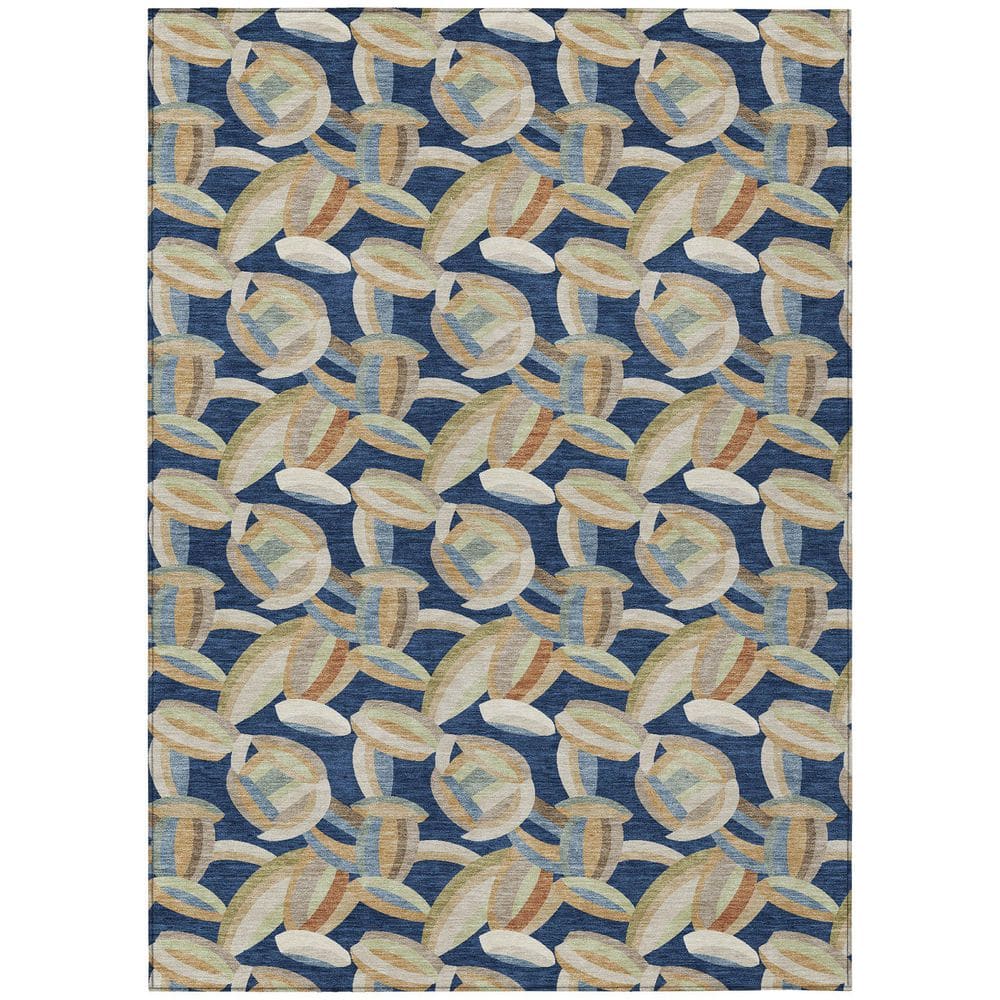 Chantille Machine Washable Indoor/Outdoor Abstract ACN2454 Navy 10 ft. x 14 ft. Area Rug price history on PriceWatchPro