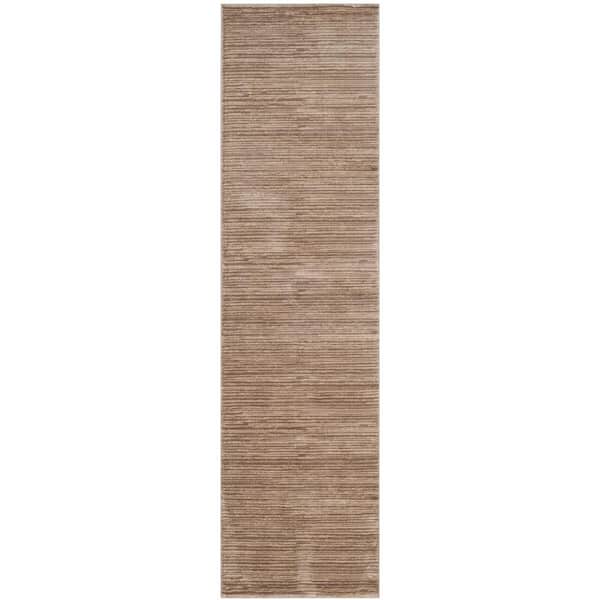 SAFAVIEH Vision Light Brown 2 ft. x 14 ft. Solid Runner Rug