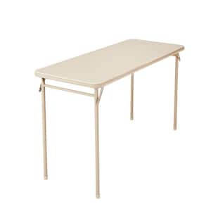 48 in. Antique Linen Plastic Folding High Top Table