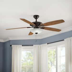 Menage 56 in. Integrated LED Oil Rubbed Bronze Ceiling Fan with Wi-Fi Remote Control Works with Google and Alexa