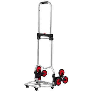 Stair Climbing Cart, 260 lbs. Capacity Stair Climber Hand Truck and Dolly, Heavy-Duty Folding Trolley Cart with Handle