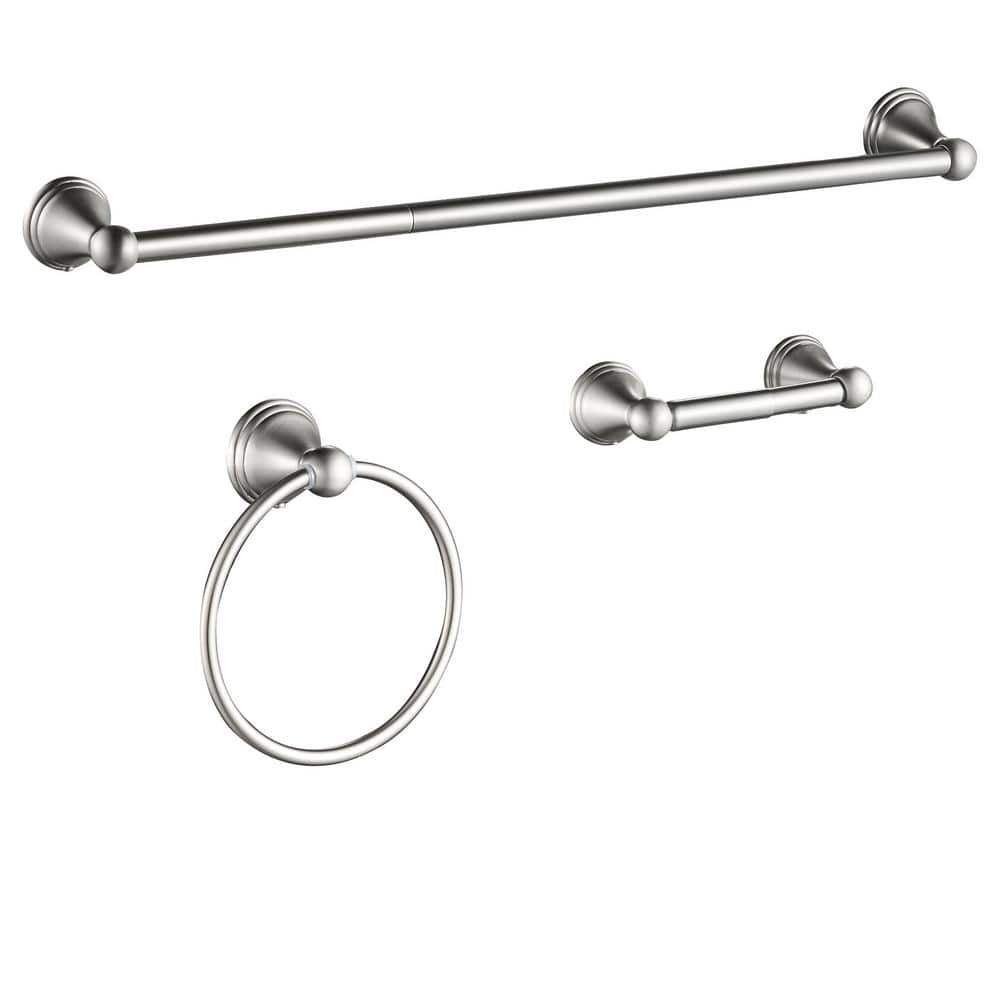 FORIOUS 3-Piece Bath Hardware Set with Included Mounting Hardware in ...
