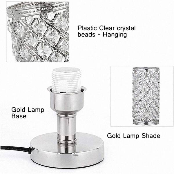 YANSUN 12.8 in 1-Light Metal Vintage White Candle Warmer Table Lamp with Timer, Dimmable Switch(G10 Halogen Bulbs Included)