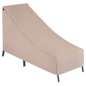 Chalet Water Resistant Outdoor Patio Chaise Lounge Cover, 28 in. W x 65 in. D x 29 in. H, Beige