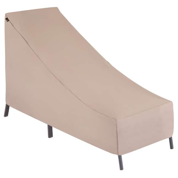 MODERN LEISURE Chalet Water Resistant Outdoor Patio Chaise Lounge Cover, 28 in. W x 65 in. D x 29 in. H, Beige