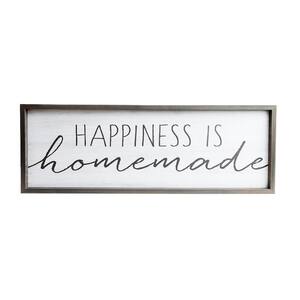 Crane Lake Rustic Wood Happiness is Homemade Decorative Sign (37 in. W x 13.2 in. H)