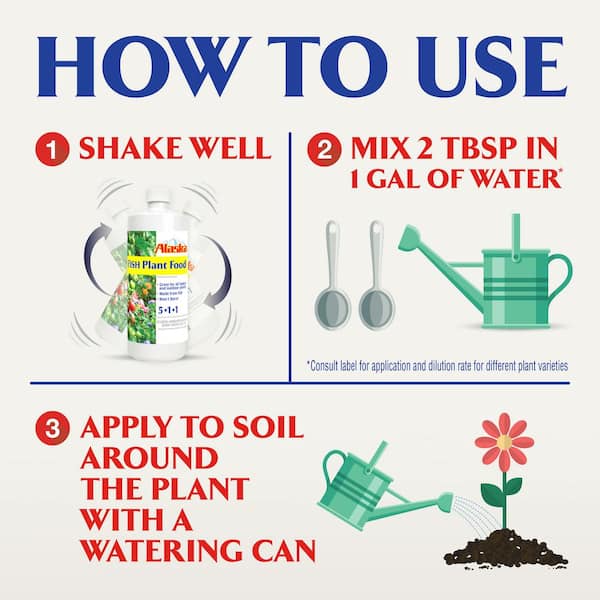 Alaska - 32 oz. (1 qt.) Organic Gardening Liquid Fish Emulsion Plant Food Fertilizer Concentrate 5-1-1