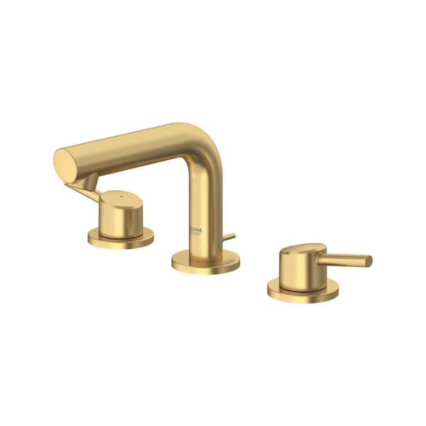 Concetto 8 in. Widespread 2-Handle Mid-Arc Bathroom Faucet in Brushed Cool Sunrise