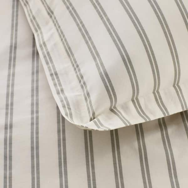 The Company Store Narrow Stripe T200 Yarn Dyed Gold Cotton Percale Full Fitted Sheet