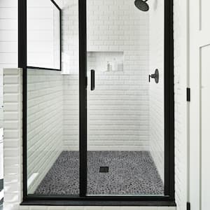 Henley Pebble 12 in. x 12 in. Tumbled Mosaic Marble Floor and Wall Tile (10 sq. ft./Case)