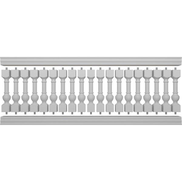 Ekena Millwork Fiberthane Avalon Balustrade 120 in. L x 42 in. H Fiberglass Railing Kit
