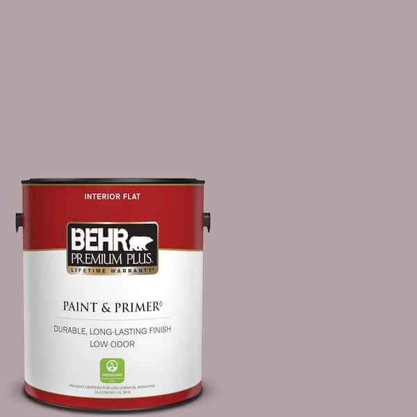 BEHR PREMIUM PLUS 1 gal. #100F-4 Dark Lilac Flat Low Odor Interior Paint & Primer