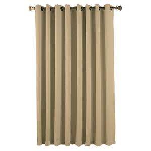 Grand Pointe Grommet Patio Panel woven with blackout yarns 110" W x 84" L Natural