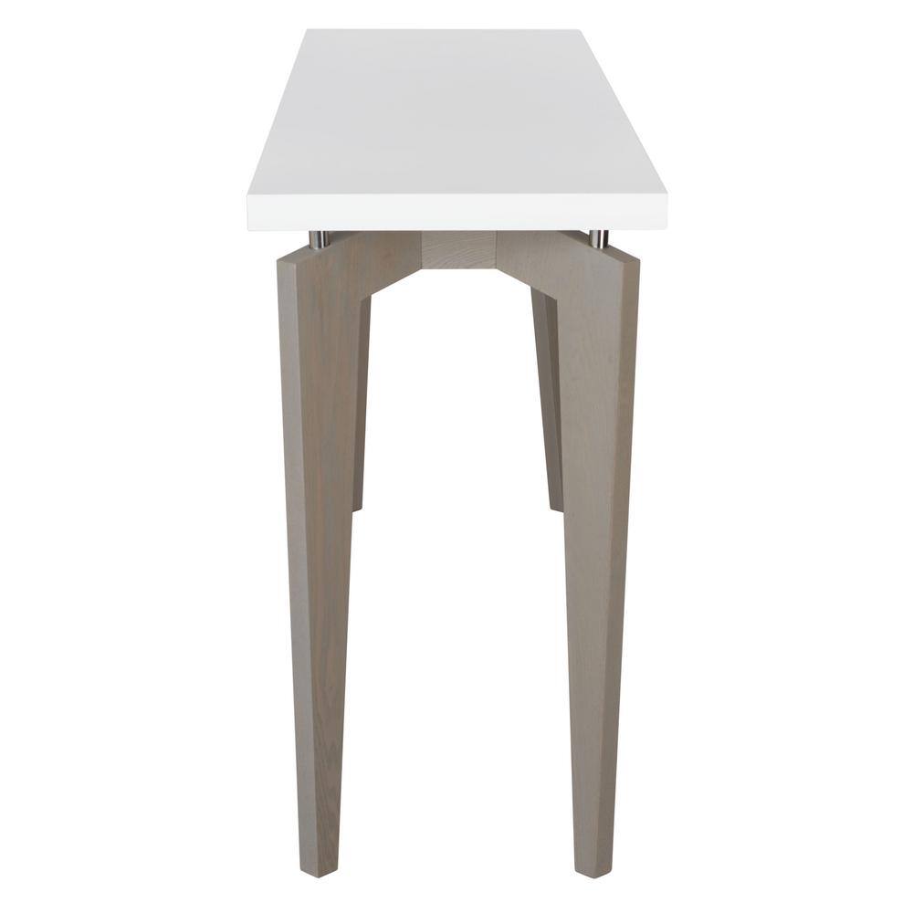 Josef 59" White and Gray Lacquer Console Table