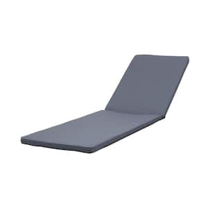 Nadine 23.75 in. x 13 in. Outdoor Chaise Lounge Cushion in Dark Grey