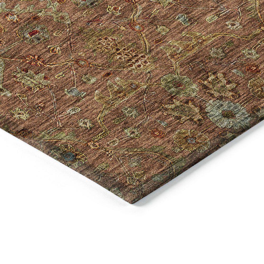 Paprika Flat Woven Synthetic Washable Rectangular Rug