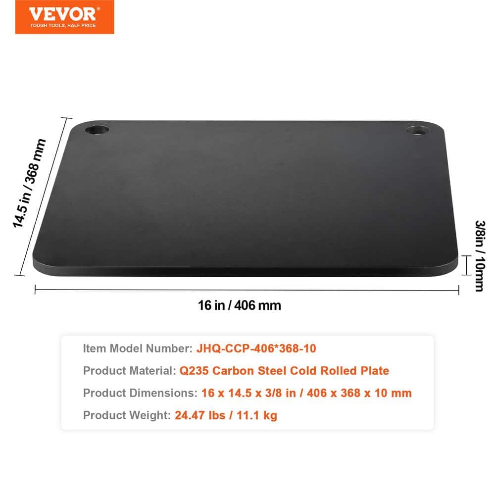 VEVOR Pre-Seasoned Carbon Steel Pizza Baking Plate