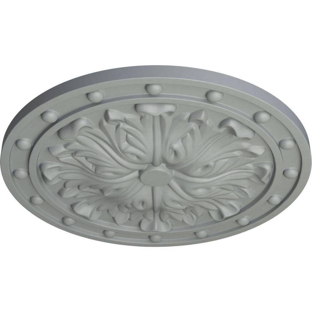 Primed Polyurethane Acanthus Leaf Ceiling Medallion, 20.5"