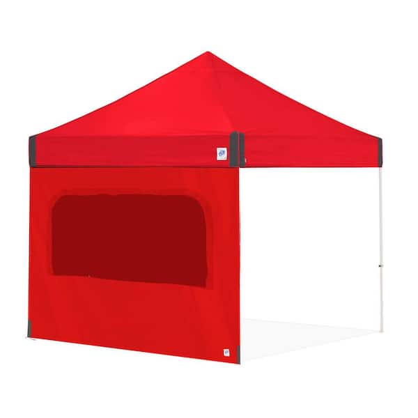 Light Duty Sidewall with Mesh Windows in Red, Fits E-Z UP 10 ft. x 10 ft. Straight Leg Shelters (Not Included)