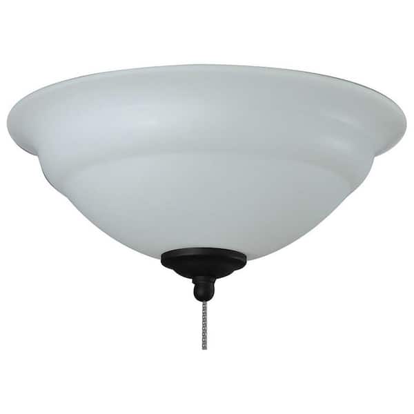 White Ceiling Fan Bowl Led Light Kit, Hampton Bay Ceiling Fan Glass Bowl