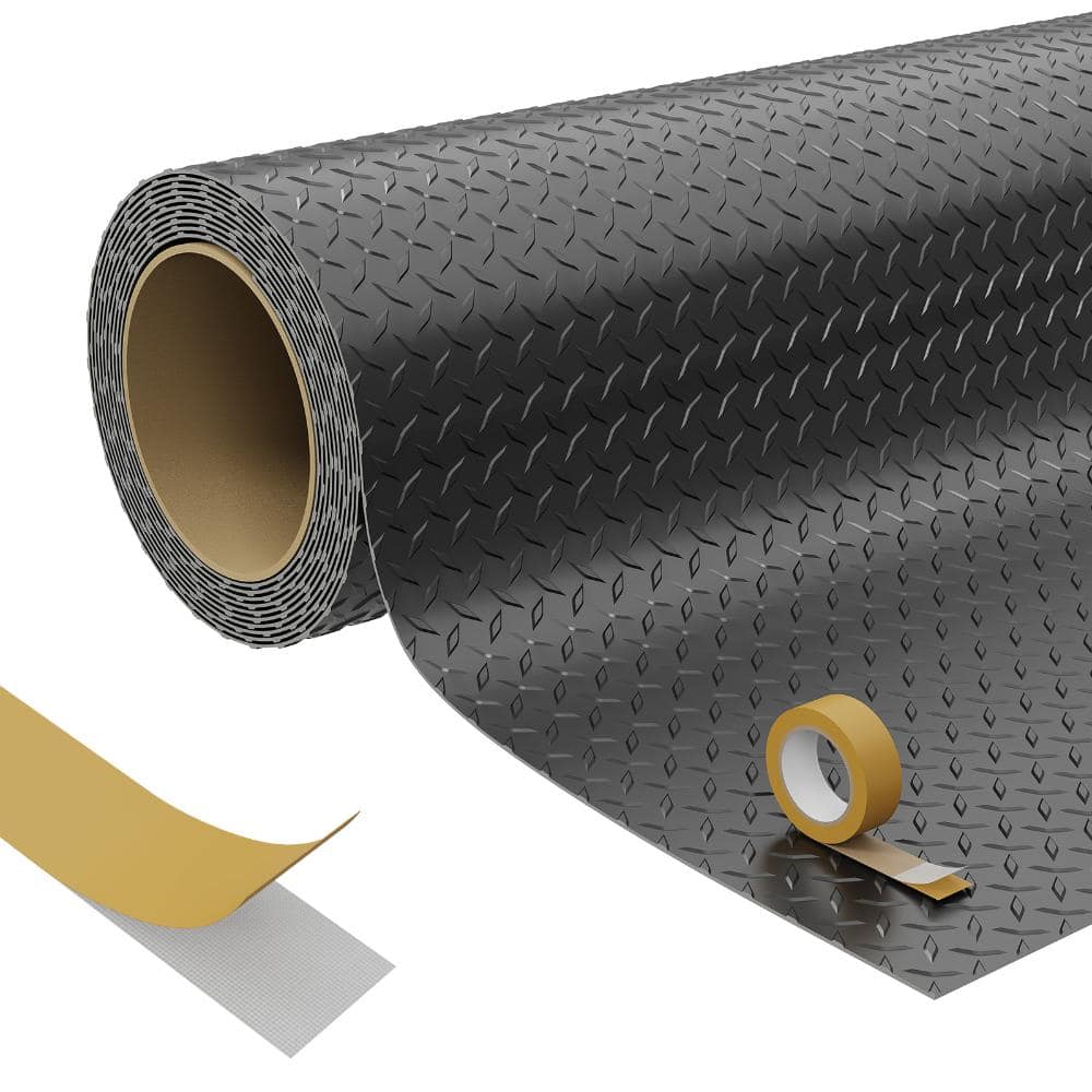 Heavy Duty 20 x 7.5 ft.Black Diamond Plate PVC Garage Floor Mat for Compact SUVs, Sports Cars, Workshop, Garage price history on PriceWatchPro