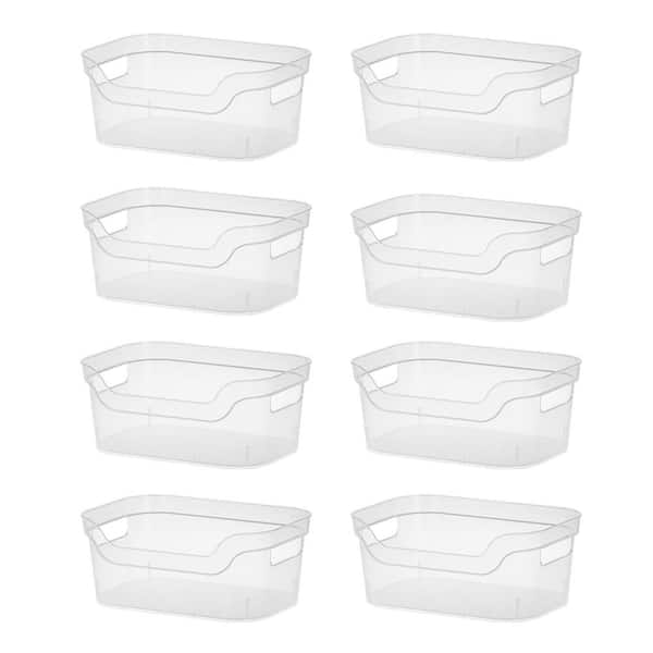 OWill 7-Pack Plastic Storage Bins and Baskets for Efficient Home Classroom Organization - Small Containers in Multiple Colors for Kitchen, Cupboard