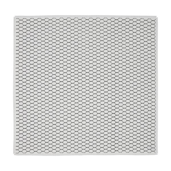 Down Home 40 in. W x 40 in. L Soft White Country Black Graphic Cotton Tablecloth Topper