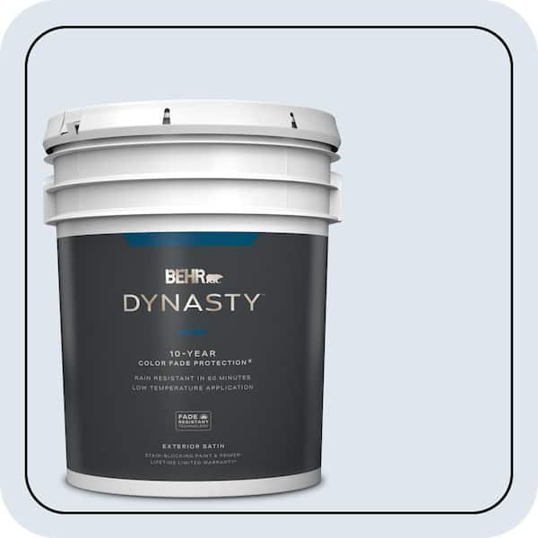 BEHR DYNASTY 5 gal. #590C-1 Morning Haze Satin Enamel Exterior Stain-Blocking Paint & Primer