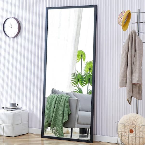 Tahanbath Black 31.50 in. W x 1 in. H full body mirror