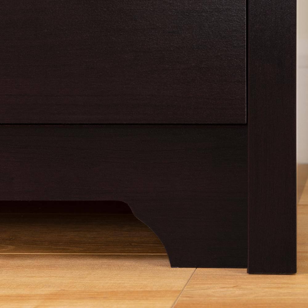 Modern Vertical 5-Drawer Chest in Rich Brown with Soft Close