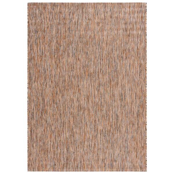 SAFAVIEH Courtyard Dark Gray/Rust 9 ft. x 12 ft. Dotted Diamond Indoor/Outdoor Area Rug