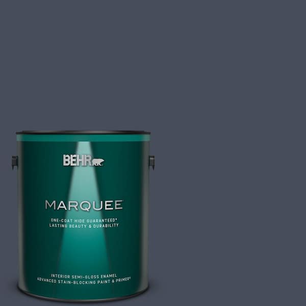 BEHR MARQUEE 1 gal. #MQ5-10 Secret Society One-Coat Hide Semi-Gloss Enamel Interior Paint & Primer