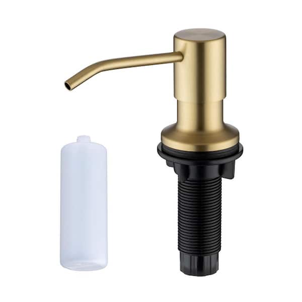 RAINLEX Kitchen Under Mount Soap and Lotion Dispenser in Brushed Gold