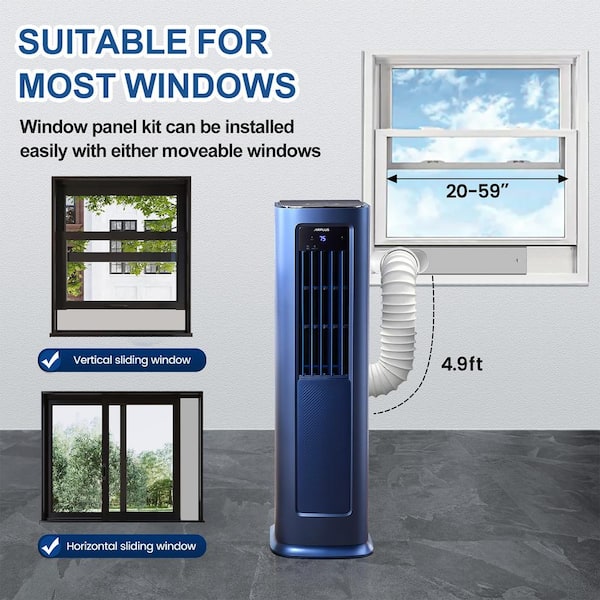Elexnux 9,000 BTU (DOE) Portable Air Conditioner Cools 1,000