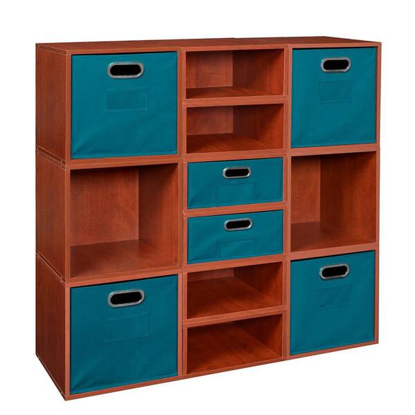 Regency 39 in. H x 39 in. W x 13 in. D Cherry Wood 12Cube Organizer
