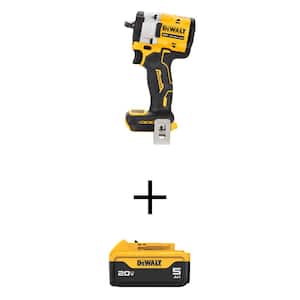 ATOMIC 20V MAX Cordless 3/8 in. Impact Wrench and 20V MAX Premium Lithium-Ion 5.0Ah Battery