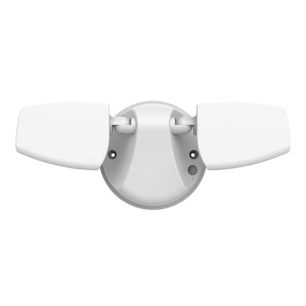 HALO 23.9-Watt White Outdoor Integrated LED Dusk to Dawn Flood Light 4000K, 80 CRI