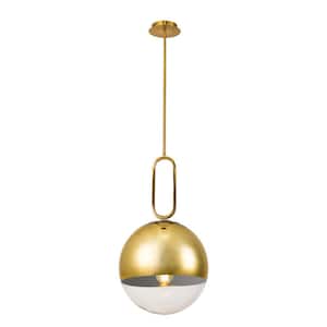 Prospect 1-Light Gold Mini Pendant with Clear Glass Shade