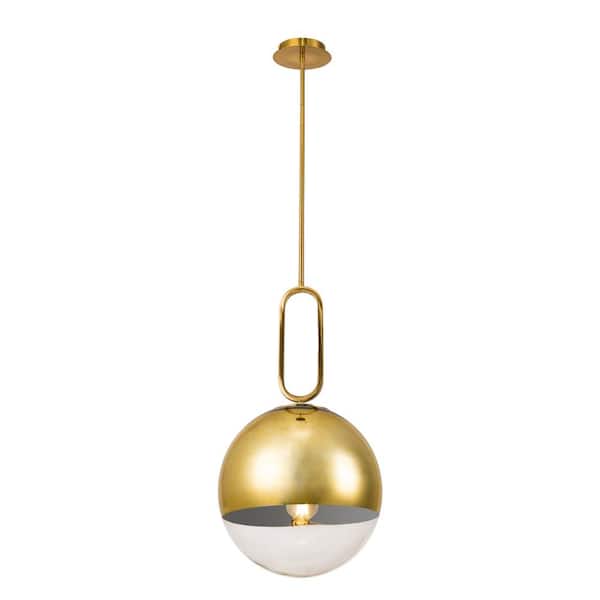 Eurofase Prospect 1-Light Gold Mini Pendant with Clear Glass Shade